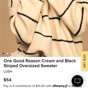 NWOT- Lush striped sweater size M